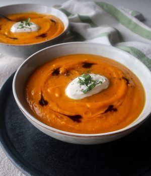 Dýňová polévka s červenou čočkou